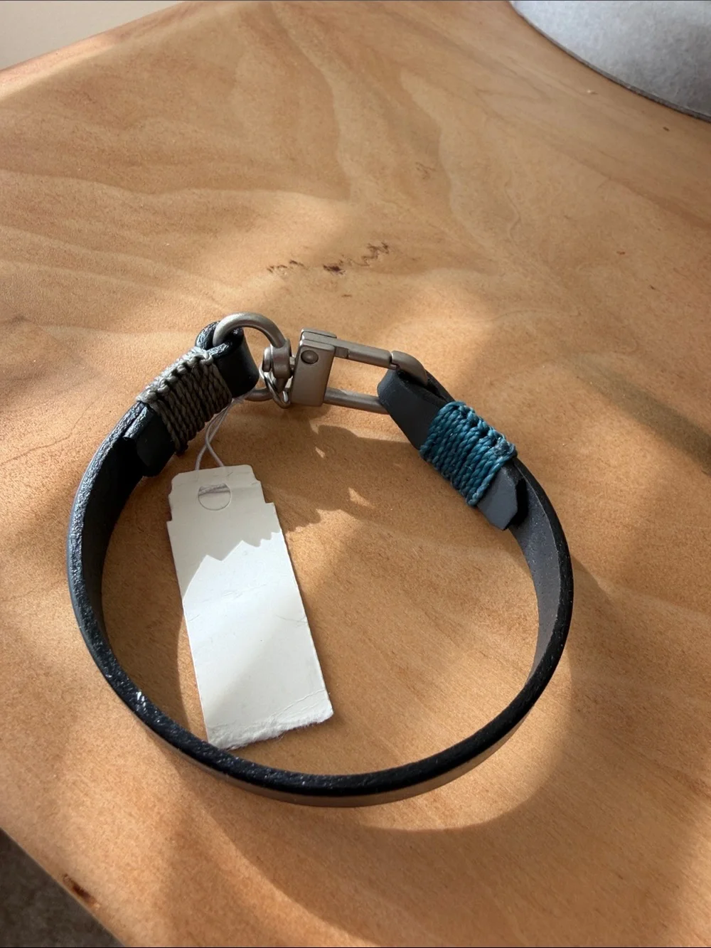NWT Leather Men’s Bracelet with Silver Hardware From Nordstrom